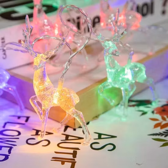 Festività illuminate con glitter LED renne abbinate all'atmosfera natalizia Ci24755