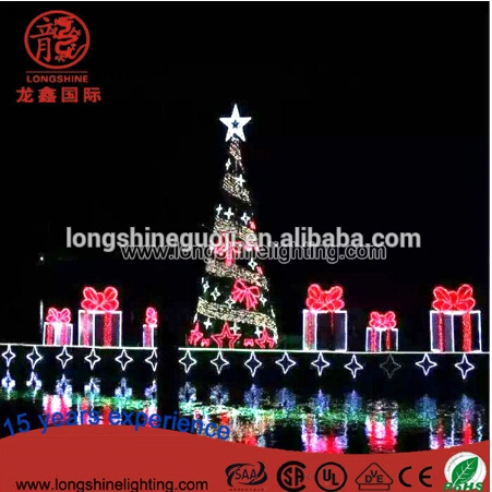 LED Giant Outdoor 3D Christmas Tree Motif Light Christmas Garden Decoration Light