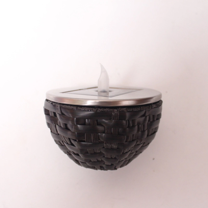 Outdoor Used Solar LED Rattan Candle Light