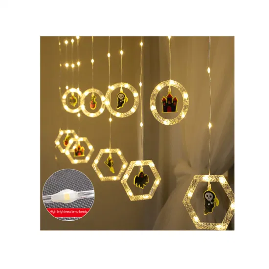 Creativo 3D appeso a LED Decorazione natalizia Luce Natale Ventosa Luci Finestra Decorativa Luce natalizia Luce solare