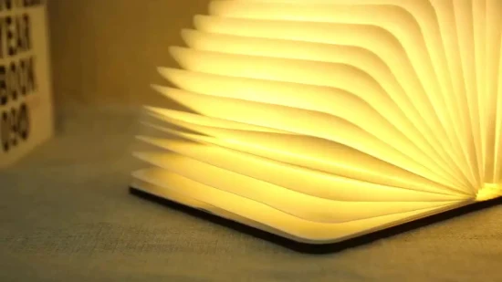 Lampada da libro a LED pieghevole ricaricabile in carta impermeabile di nuovo stile